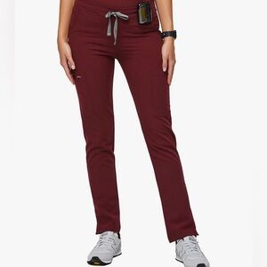 Figs Yola Skinny Scrub Pant - Burgundy Sz S/M
